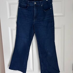 Good American Dark Blue Flare Jeans